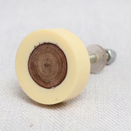 Cream Knot Resin Knob
